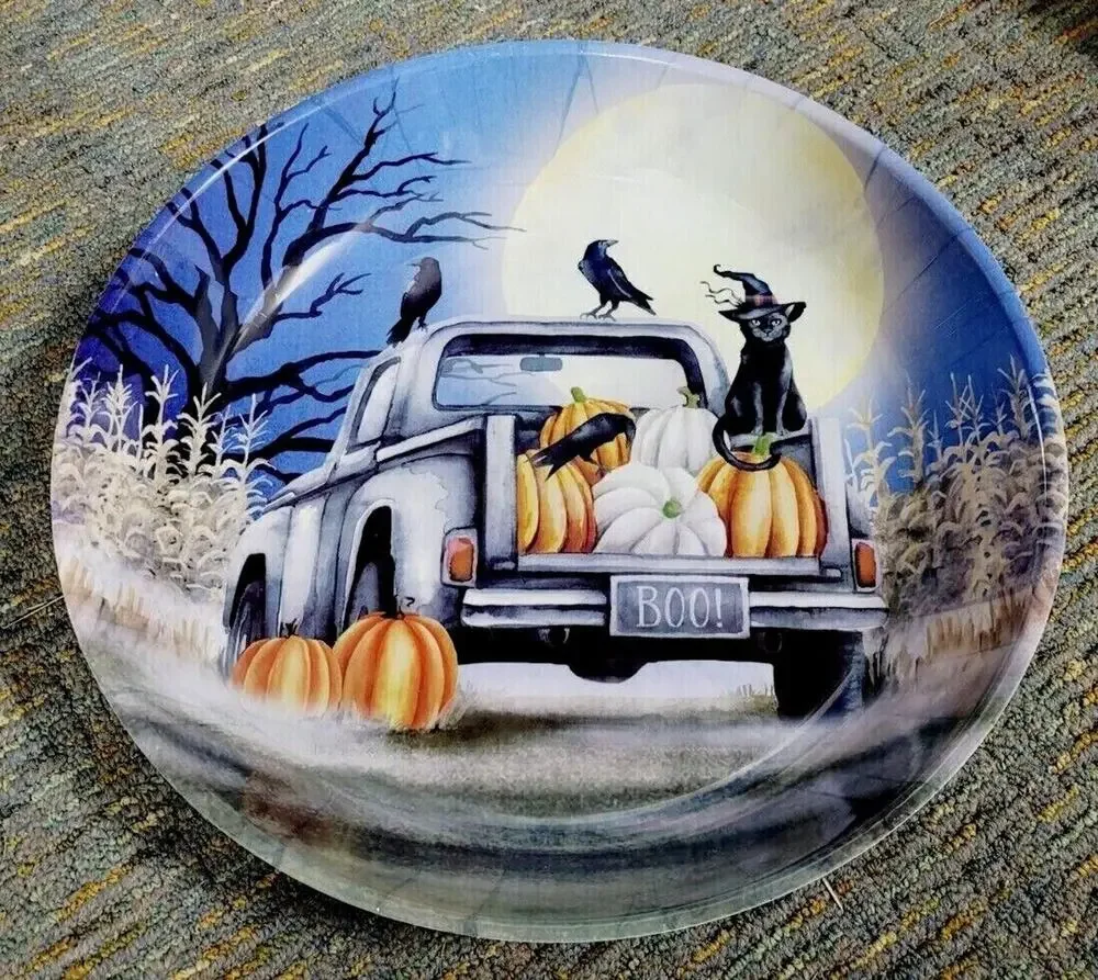 NEW HALLOWEEN MELAMINE CANDY SERVING BOWL 13.75